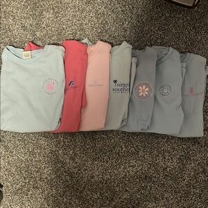 Simply Southern Women's all size small- Blue, Pink, Red Colors Bundle